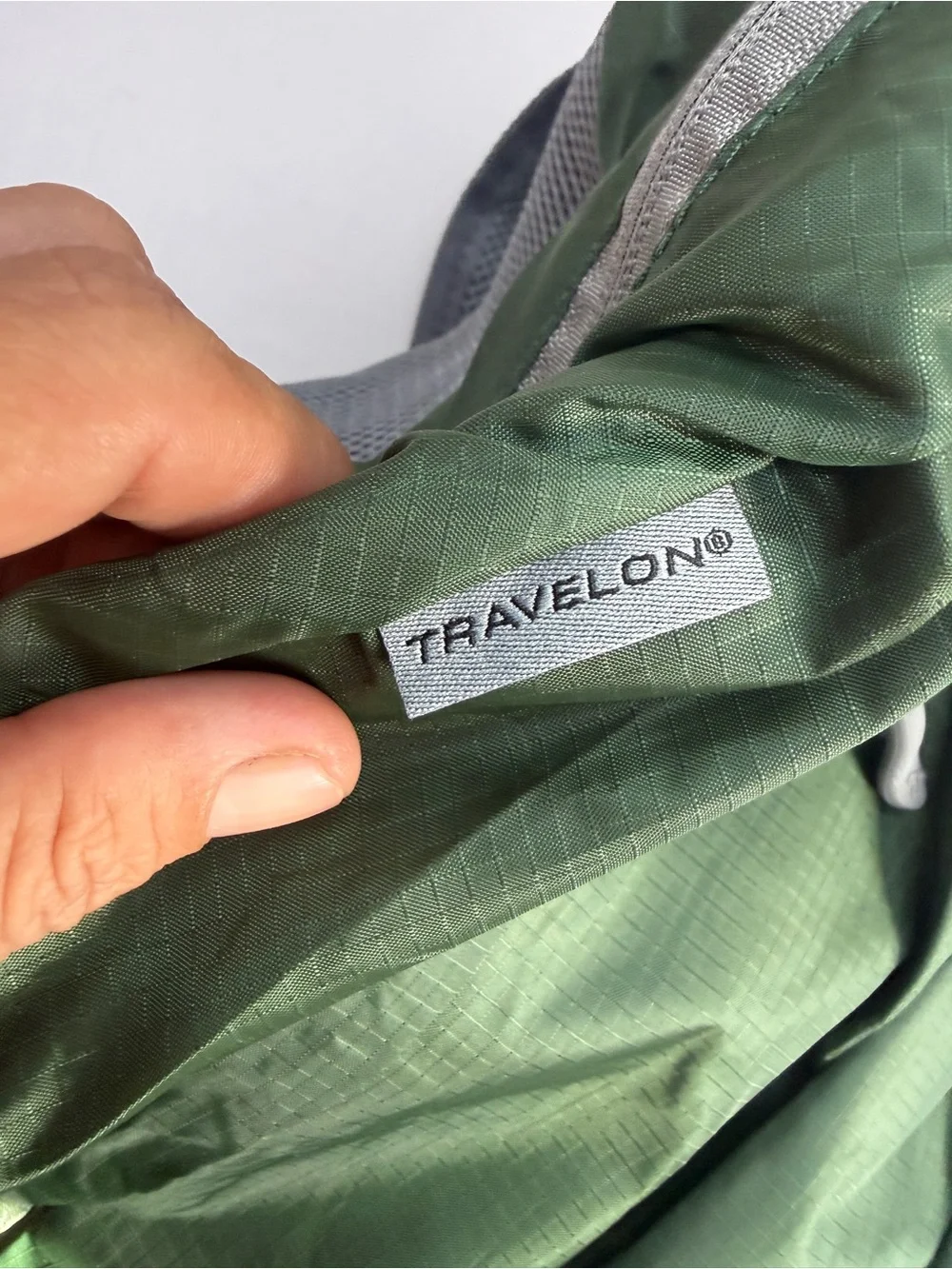 Travelon Green Backpack with Gray Accents